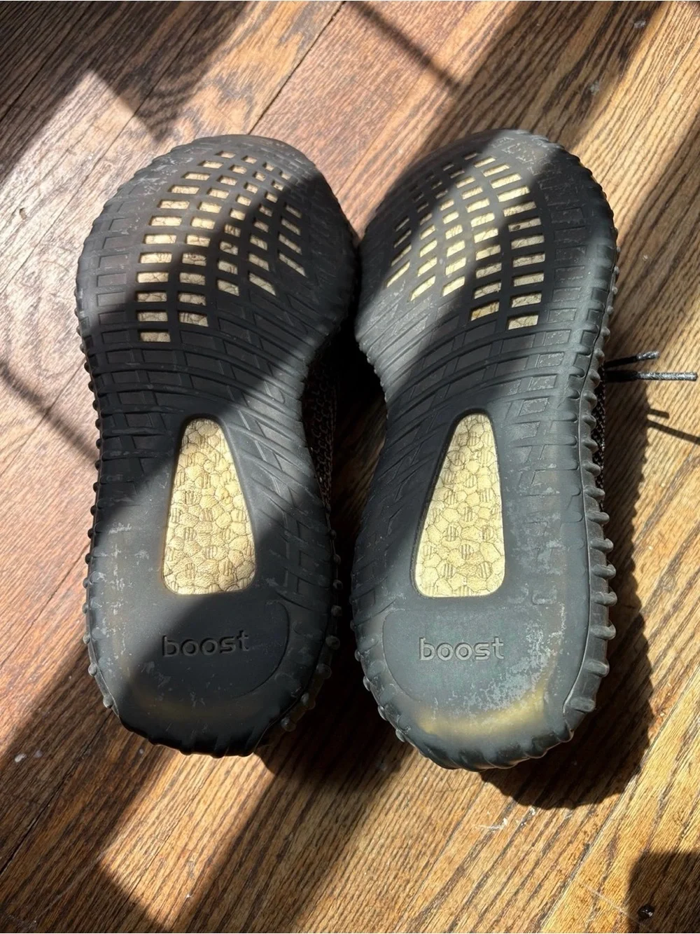 Yeezy Boost Style Black with Red Accent Sneakers